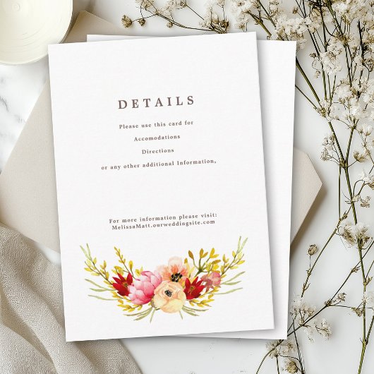 Carte de détails sur l'aquarelle romantique du Fle