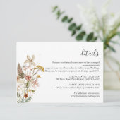 Carte de détails sur le Mariage à fleurs sauvages (Debout devant)