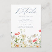 Carte de détails sur le Mariage d'aquarelle Spring (Devant)