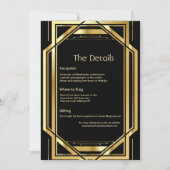 Carte de détails Vintage Art Déco Gold (Devant)