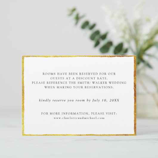 Carte de détails vintage or (Debout devant)