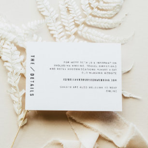 Carte de détails ZARA Modern Minimalist Sans Serif