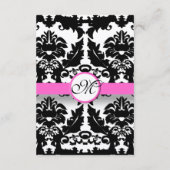 Carte de détection des fils Damas roses et noirs (Dos)