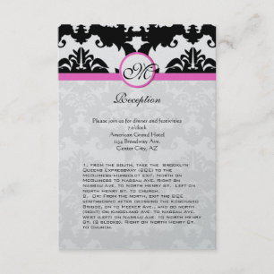 Carte de détection des fils Damas roses et noirs