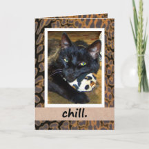 Carte de détente pour chat noir