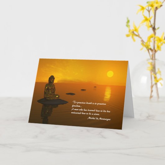 Carte de deuil (Fleur jaune)