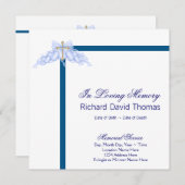 Carte de deuil de la Croix Bleue de la Marine (Devant / Derrière)