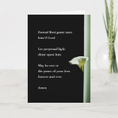 Carte de deuil de prière de repos éternel (Devant)