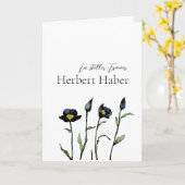 Carte de deuil florale (Fleur jaune)