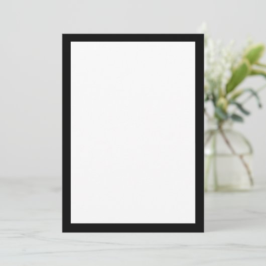 Carte de deuil plate (Debout devant)