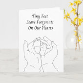 Carte de deuil pour bébé perte minuscules petits p (Fleur jaune)