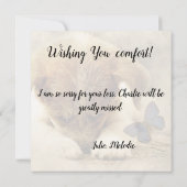 Carte de deuil pour chien (Dos)