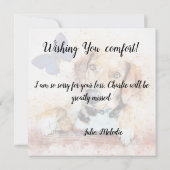 Carte de deuil pour chien (Dos)