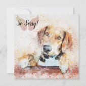 Carte de deuil pour chien (Devant)