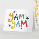 Carte de devis de pays noir Yam Yam (Fleur jaune)