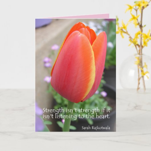 Carte de devis de résistance aux fleurs de tulipes (Fleur jaune)