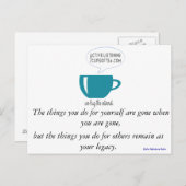 Carte de devis Inspiration | 7 Tasses De Thé (#2) (Devant / Derrière)