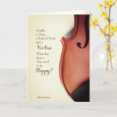 Carte de devis pour violon vintage (Fleur jaune)