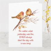 Carte de devis stimulante pour l'oiseau moineau (Fleur jaune)