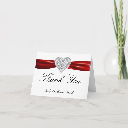 Carte de Diamond Heart Red Wedding (Devant)