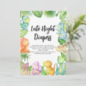 Carte de Diapeurs de nuit Baby shower Dinosaur (Debout devant)