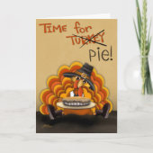 Carte de dinde drôle et mignonne pour la fête de T (Devant)