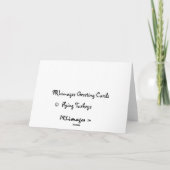 Carte de dindes en vol (Dos)