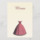 Carte de dîner de la marque Quinceañera (Dos)