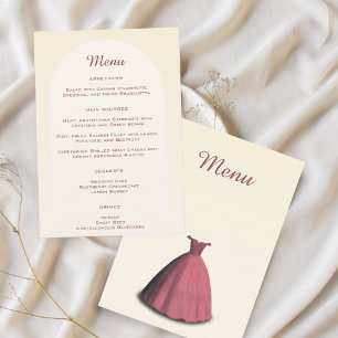 Carte de dîner de la marque Quinceañera
