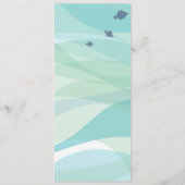 Carte de dîner de menu de vie marine d'océan (Dos)