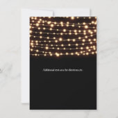 Carte de dîner de répétition Amber Glow String Lig (Dos)