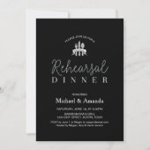 Carte de dîner de répétition de mariage simple mod (Devant)