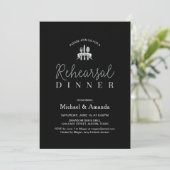 Carte de dîner de répétition de mariage simple mod (Debout devant)