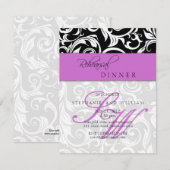 Carte de dîner de répétition de monogramme à spira (Devant / Derrière)