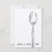 Carte de dîner de répétition personnalisable (Dos)