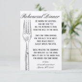 Carte de dîner de répétition personnalisable (Debout devant)