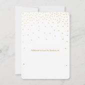 Carte de dîner de répétition pour points Confetti (Dos)