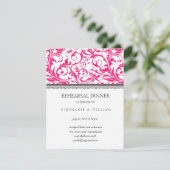 Carte de dîner de répétition rose (Debout devant)