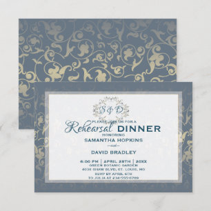 Carte de Dîner Royal Damask de luxe