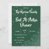 Carte de dîner vert de l'Aïd al-Adha (Devant)