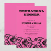 Carte de dîner vintage Floral (Devant / Derrière)