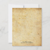 Carte de dîner vintage Motif noir (Dos)