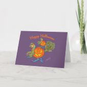 Carte de dinosaure pour un joyeux Halloween (Devant)