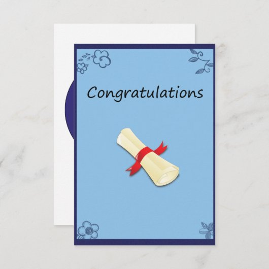 Carte de diplôme (Devant / Derrière)