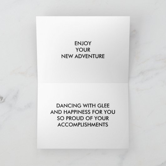 CARTE DE DIPLÔME "À NOTRE FILLE" (Intérieur)