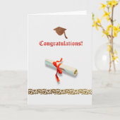 Carte de diplôme blanc (Fleur jaune)