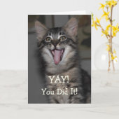 Carte de diplôme Caspian Kitten (Fleur jaune)