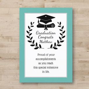 Carte de diplôme Congrats customisée, classique