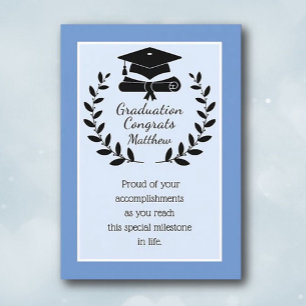 Carte de diplôme Congrats customisée, classique