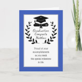 Carte de diplôme Congrats customisée, classique (Devant)